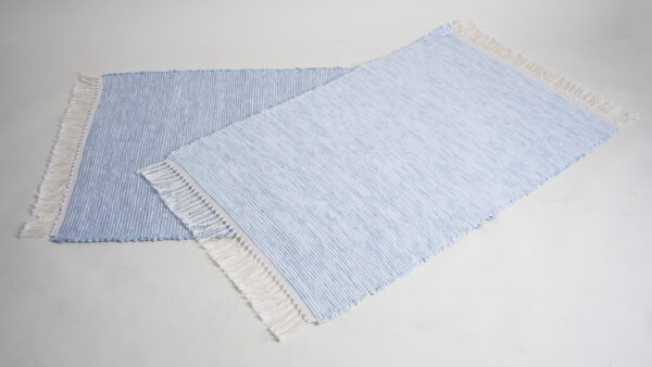 Cotton Rug, Pastel Blue, 46x28 - Image 2